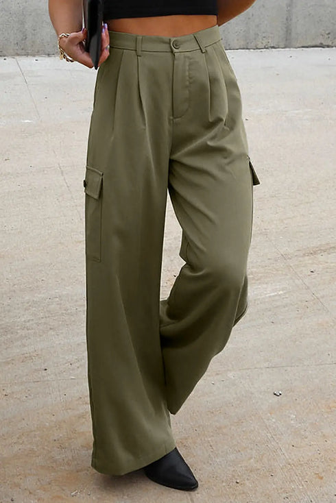'Ione' Pleated Wide Leg Pants - Celes Fashion